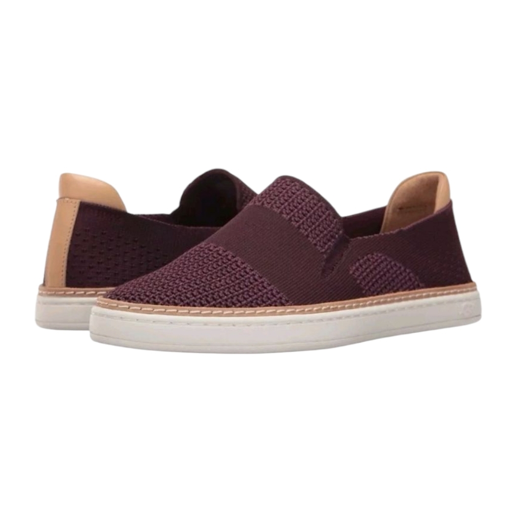 UGG Burgundy and Tan Flats